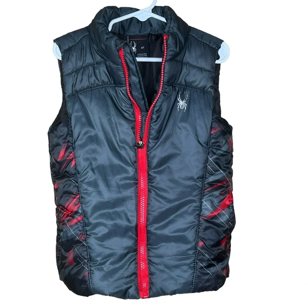 SPYDER Toddler’s Insulated Zippered Front Puffer Vest Size 4T EUC
